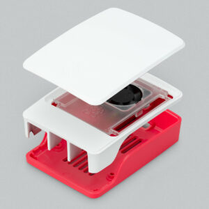 Raspberry Pi Case for Pi 5 - Red/White