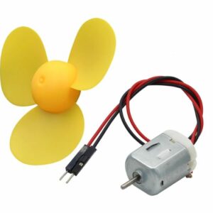 DC small motor with fan and male wires